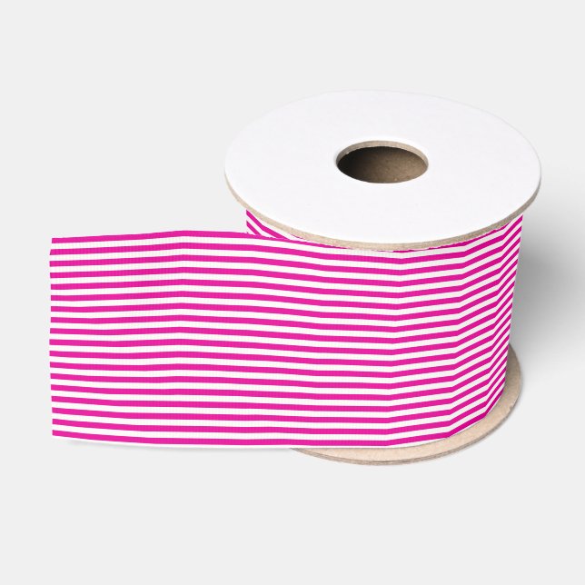Boutique Stripes Pink - Grosgrain Ribbon 3" Wide (Spool)