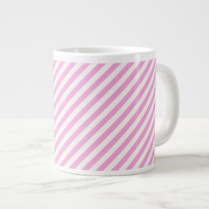 Boutique Stripes Pink - Large Coffee Mug