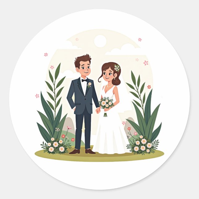 Boutique Wedding Stickers (Front)