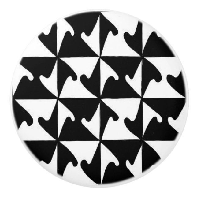 Bouton #1 en céramique abstrait (Devant)