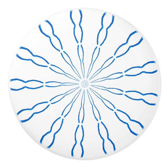 Bouton Abstrait bleu personnalisé (Devant)