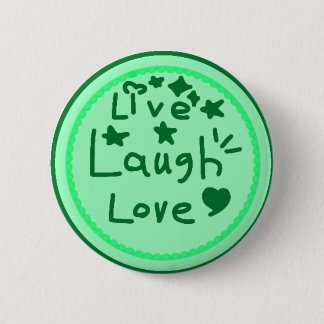 Bouton Affirmation Positive Vivre Rire Aimer Badge