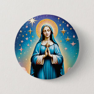 Bouton Badge de la Vierge Marie