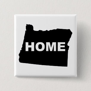 Bouton Badge Épingle de l'Oregon, Maison Loin de l