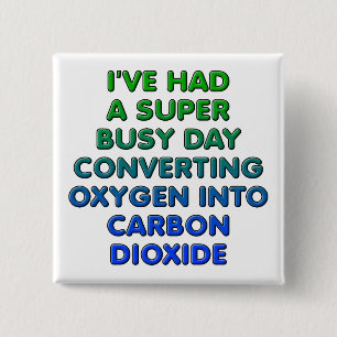 Bouton Badge Épingle Drôle de Conversion d'Oxygène