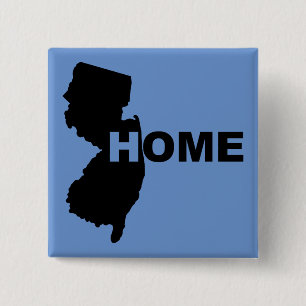 Bouton Badge Épingle du New Jersey, Maison Loin de