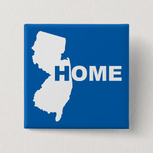Bouton Badge Épingle du New Jersey, Maison Loin de