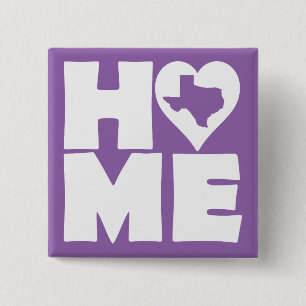 Bouton Badge Épingle du Texas Home Heart State