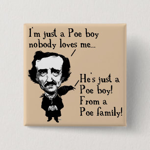 Bouton Badge Épinglette Drôle Garçon Edgar Allan P