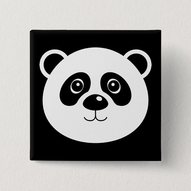 Bouton Badge Épinglette Ours Panda (Devant)