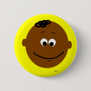 Bouton Badge Visage Garçons Peau Noire Kapskids