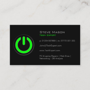Bouton d'alimentation noir, technologie - Carte de