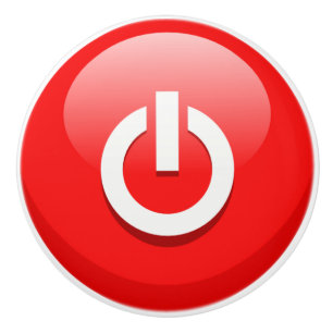 Bouton d'alimentation rouge géant