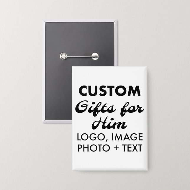 Bouton de 2,5 po x 3,5 po Badge de broche Cadeaux  (Recto/Verso)