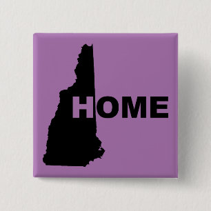 Bouton de badge New Hampshire maison loin de l'Éta