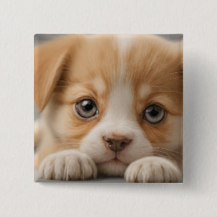 Bouton de chiot adorable Badge