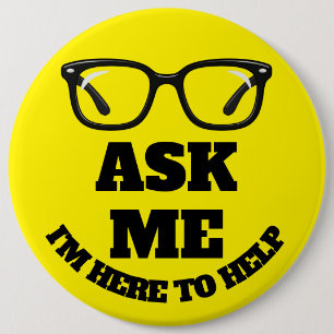 Bouton de conférence 'Demandez-moi' - Badge de mis