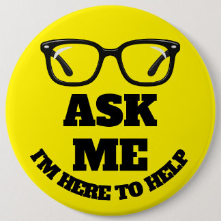 Bouton de conférence 'Demandez-moi' - Badge de mis