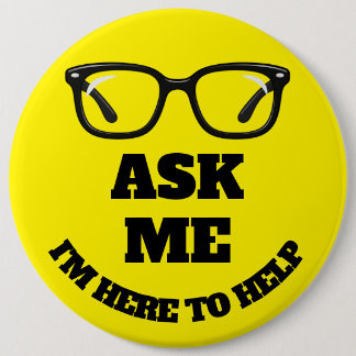 Bouton de conférence 'Demandez-moi' - Badge de mis