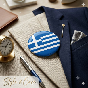 Bouton de drapeau de Grèce Badge patriotique class