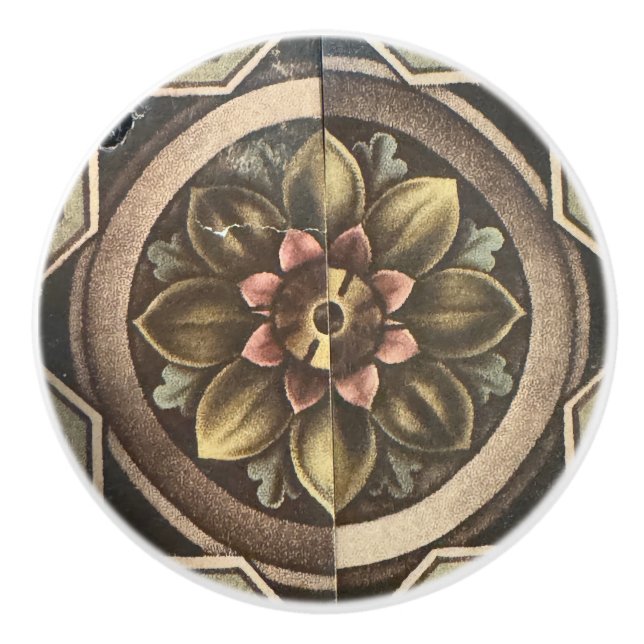 Bouton de fleur de papier peint victorien (Devant)
