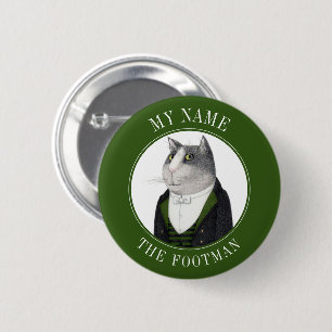 Bouton de la broche du badge du nom du CAT FOOTMAN