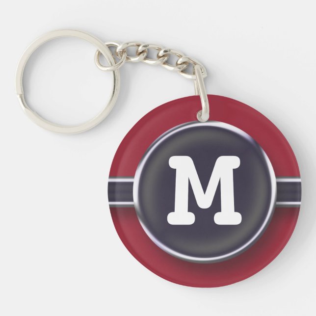 Bouton de machine à écrire de monogramme (Devant)