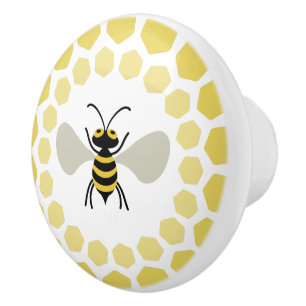 Bouton De Porte En Céramique Abeille