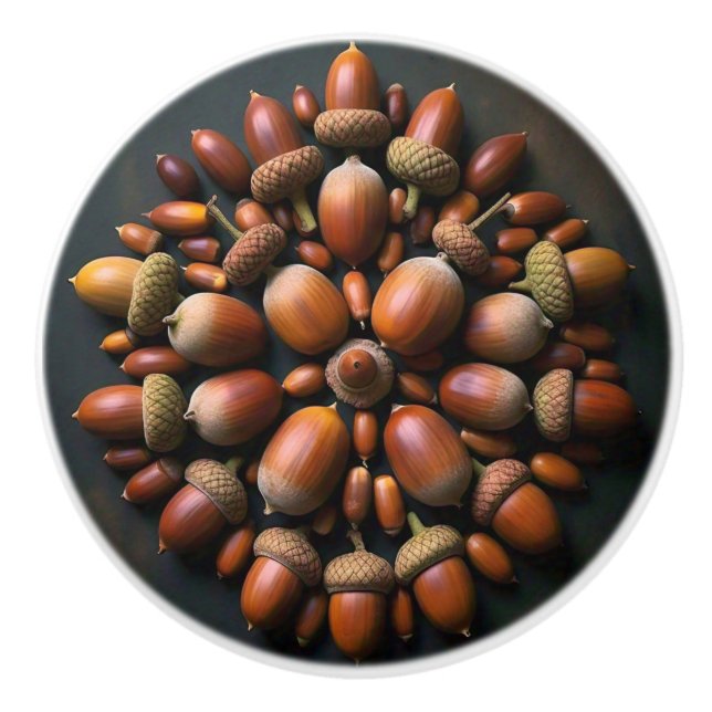 Bouton De Porte En Céramique Acorns (Devant)