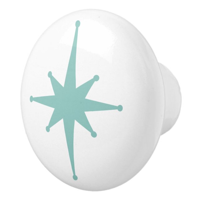 Bouton De Porte En Céramique Age atomique Retro les années 50 Starburst léger T (Droite)