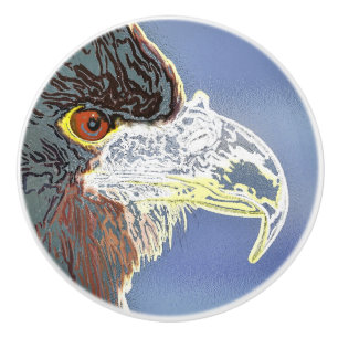 BOUTON DE PORTE EN CÉRAMIQUE AIGLE