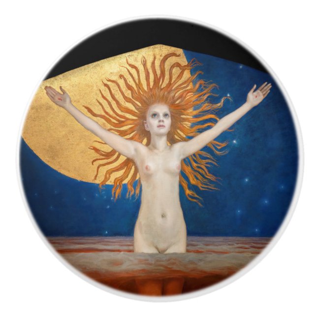 Bouton De Porte En Céramique Akseli Gallen-Kallela - Ad Astra (Devant)