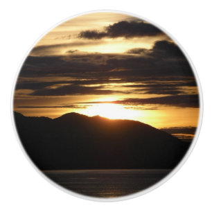 Bouton De Porte En Céramique Alaskan Sunset III Belle photographie de l'Alaska