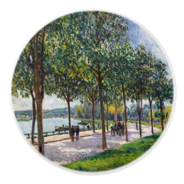 Bouton De Porte En Céramique Alfred Sisley - Allée des châtaigniers (Devant)
