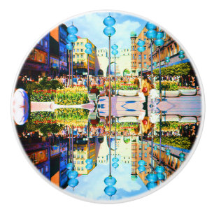 Bouton De Porte En Céramique Allemagne vintage Munich Towngate Karistor