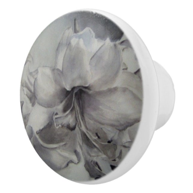 BOUTON DE PORTE EN CÉRAMIQUE AMARYLLIS CÉRAMIQUE KNOB (Droite)