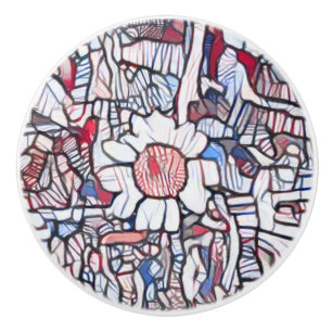 Bouton De Porte En Céramique Amour de marguerite