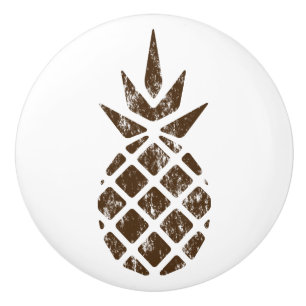 Bouton De Porte En Céramique Ananas embouti rustique