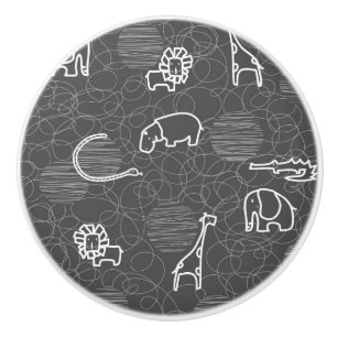 Bouton De Porte En Céramique animaux 5 de safari