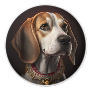 Bouton De Porte En Céramique Animaux de compagnie de chien beagles