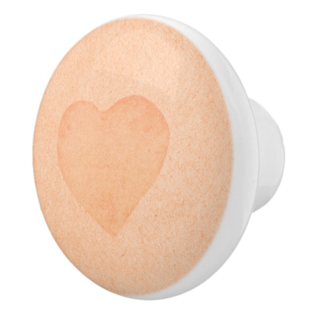 Bouton De Porte En Céramique Aquarelle avec coeur (Droite)