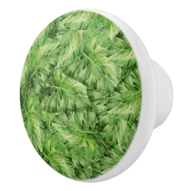Bouton De Porte En Céramique aquarelle de nénuphar (Droite)