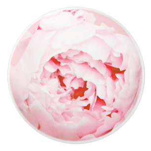 Bouton De Porte En Céramique Aquarelle Pink Peony Ceramic Knob