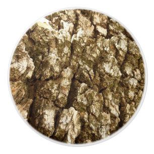 Bouton De Porte En Céramique Arbre écorce II Conception texturée naturelle