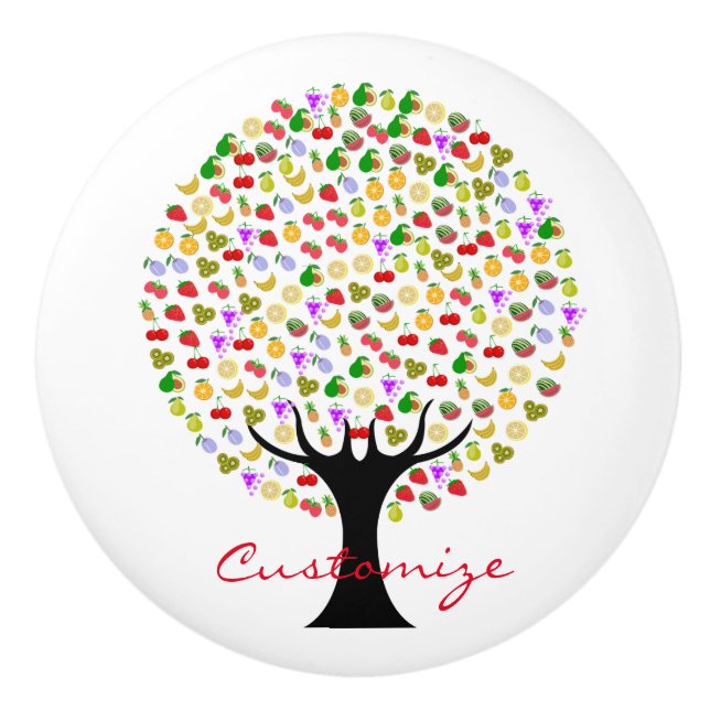 Bouton De Porte En Céramique Arbre multifruit Thunder_Cove (Devant)