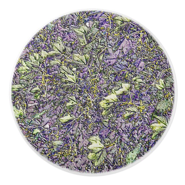 BOUTON DE PORTE EN CÉRAMIQUE ARBRES (Devant)