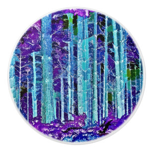 BOUTON DE PORTE EN CÉRAMIQUE ARBRES