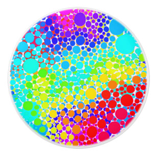 Bouton De Porte En Céramique Arc-en-ciel en céramique