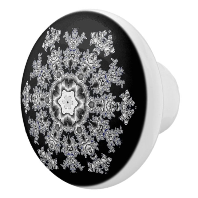 Bouton De Porte En Céramique Argent (Droite)