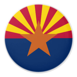 Bouton De Porte En Céramique Arizona Drapeau : Réglage de Star Sun, État du cui